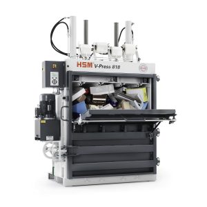 Industrial cardboard baler HSM V-Press 818 plus 18,5 tons, 185kN, 200kg bales