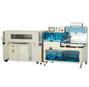 SHRINKCOMBO shrink wrapping line with the side sealer and the shrink tunnel